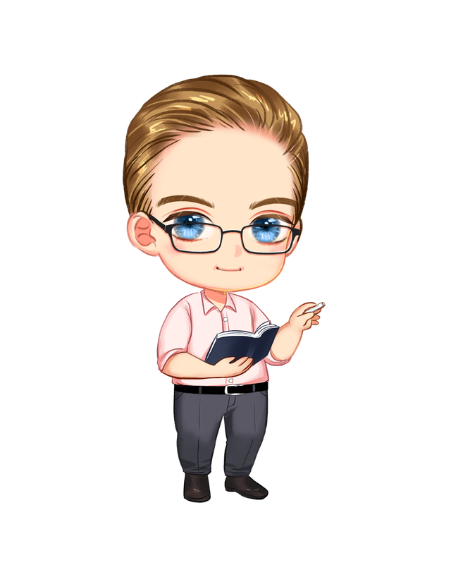 Illustrated portrait of Dale, the OG English teacher